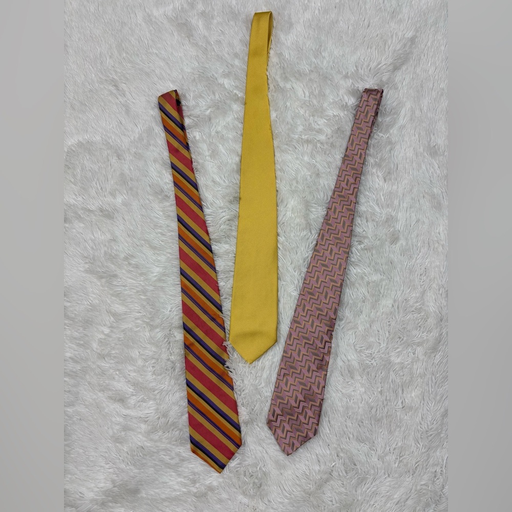 Bundle Robert Talbott Yellow and Multicolor Tie S… - image 1